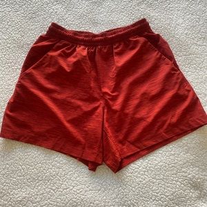 Lululemon men shorts 5 inch red